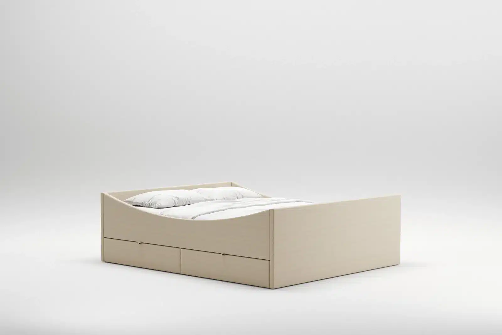 RYE Curved Bed Frame med skuffer
